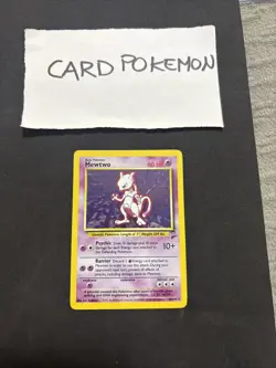 Pokemon Card Mewtwo 10/130- Set Base-Eng-Holo- Mint! - Image 1