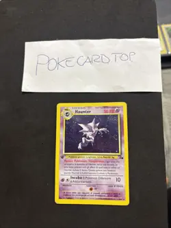 Pokemon Card Haunter 6/62 1ST- Fossil-Ita-Holo-swirl-Good! - Image 1