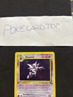 Pokemon Card Haunter 6/62 1ST- Fossil-Ita-Holo-swirl-Good! - Image 2
