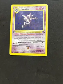 Pokemon Card Haunter 6/62 1ST- Fossil-Ita-Holo-swirl-Good! - Image 3