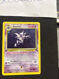Pokemon Card Haunter 6/62 1ST- Fossil-Ita-Holo-swirl-Good! - Image 4