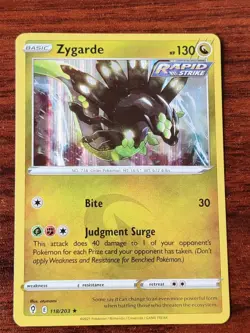 Zygarde Holo Rare 118/203 - Pokemon Card Game TCG - NM Evolving Skies - Image 1