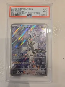 N's Reshiram Journey Together Stamped Card 167/159 Booster Promo PSA9 - Image 1