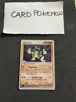 Pokemon Card Golem EX 91/97 EX Dragon-Eng-Holo-Swirl-Good! - Image 1