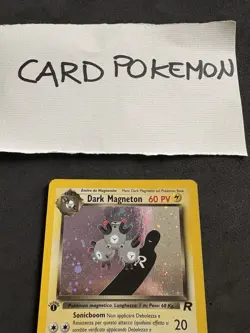 Pokemon Card Dark Magneton 11/82 1ST-Holo-Team Rocket -Exc! - Image 2