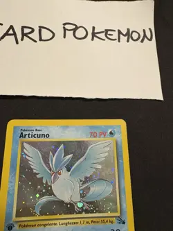 Pokemon Card Articuno 2/62 1St Fossil-Ita-Holo-Swirl-Exc/Nm! - Image 3