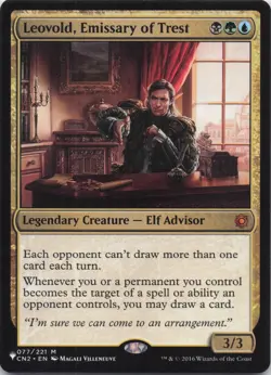 Leovold, Emissary of Trest The List Regular Mythic #77 NM MTG - Image 1