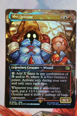 Vivi Ornitier (Borderless) (Chocobo Track Foil) Final Fantasy Foil MTG FIN 0570 - Image 1