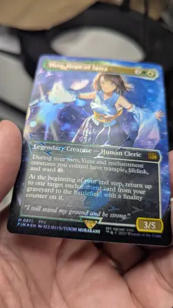 1x Yuna Hope Of Spira Borderless Chocobo Track Foil NM Final Fantasy MTG x1 - Image 2