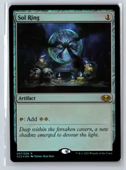 Sol Ring Holo R Commander Collection: Black 7 NM - Image 1