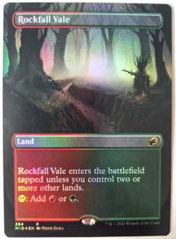 Rockfall Vale Borderless FOIL Innistrad Midnight Hunt MTG NM - Image 1