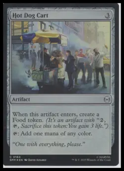 ?? MTG Marvel’s Spider-Man Hot Dog Cart Foil - Common Universes Beyond ?? - Image 1