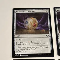 Talisman of Creativity x4 Modern Horizons NM Condition see front and back pics - Image 2