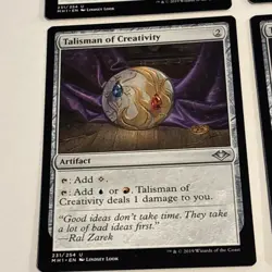 Talisman of Creativity x4 Modern Horizons NM Condition see front and back pics - Image 5