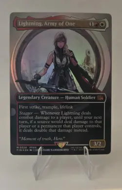 Lightning, Army of One (0320) (Borderless) Final Fantasy Foil - Image 1