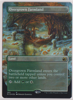 MTG Overgrown Farmland (Borderless) Innistrad: Midnight Hunt Foil - Image 1