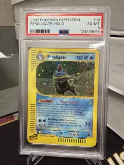 2002 POKEMON EXPEDITION #12 FERALIGATR-HOLO PSA 6 EX-MT #12 - Image 1