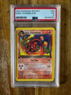 POKEMON TCG - ROCKET - DARK CHARMELEON 1ST EDITION 32/82 - PSA 5 - Image 1