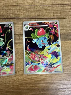 Pokemon 2025 Mega Evolution Bulbasaur 133/132 IR NM & Ivysaur 134/132 IR NM - Image 3