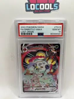 2022 Pokemon PSA 10 GEM MINT Orbeetle Vmax Lost Origin Trainer Gallery TG13/TG30 - Image 1