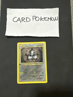 Pokemon Magneton 10/64 Rare Holo 1st Edition Neo Revelation WOTC English - Image 1
