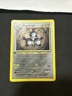 Pokemon Magneton 10/64 Rare Holo 1st Edition Neo Revelation WOTC English - Image 2