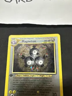 Pokemon Magneton 10/64 Rare Holo 1st Edition Neo Revelation WOTC English - Image 5