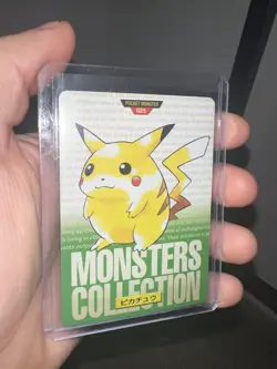 Pikachu 1996 Bandai Cardass Pocket Monsters No. 025 CUSTOM Pokemon Card NM+ - Image 1