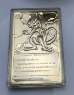 1999 Burger King Limited Edition 23K Gold-Plated Mewtwo Pokemon Card - Image 3