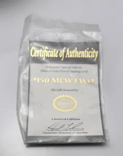 1999 Burger King Limited Edition 23K Gold-Plated Mewtwo Pokemon Card - Image 4