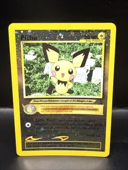 Pokemon Pichu TCG Reverse Holo Card 35 WOTC Promo NM Black Star Promo - Image 1