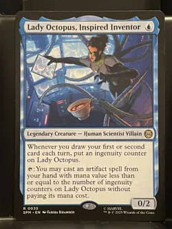 Lady Octopus, Inspired Inventor #35 NM/M MTG Spiderman Magic Card Blue Rare - Image 1
