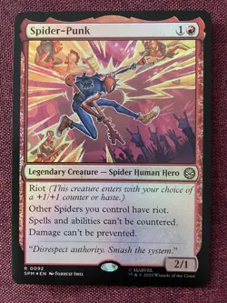 Spider-Punk #92 FOIL NM/M MTG Spiderman Magic Card - Image 1