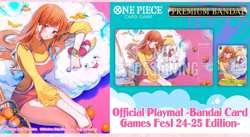 One Piece TCG Playmat Bandai Card Games Fest 24-25 Edition W/ Nami & Zeus Promo - Image 1