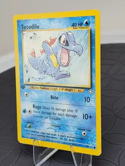 First Edition Pokemon Card Totodile Neo Genesis 80/111 Near Mint Condition - Image 2