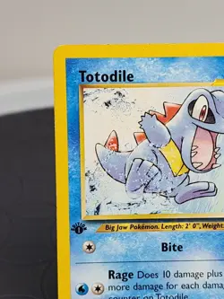 First Edition Pokemon Card Totodile Neo Genesis 80/111 Near Mint Condition - Image 3