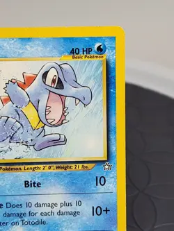 First Edition Pokemon Card Totodile Neo Genesis 80/111 Near Mint Condition - Image 4