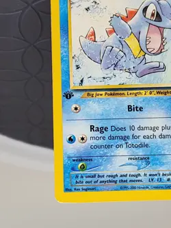 First Edition Pokemon Card Totodile Neo Genesis 80/111 Near Mint Condition - Image 5