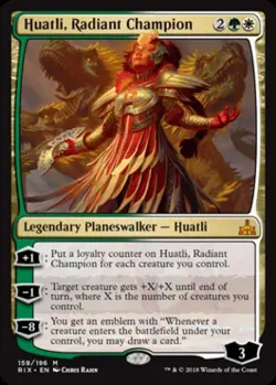 Huatli, Radiant Champion -Foil Near Mint MTG Rivals of Ixalan - Image 1