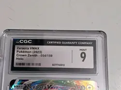 Pokemon TCG Zeraora VMAX 054/159 Crown Zenith CGC MINT 9 Graded Card Holo - Image 3