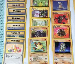Lot Of Cards Vintage Pokemon Card Lot Pikachu PVC Figure 56 Cards Total - Image 5