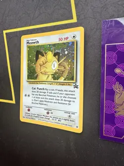 Pokemon Card Meowth No # 10 Black Star Promo Holo Rare 2000 GB stamp 076💎NM💎 - Image 3