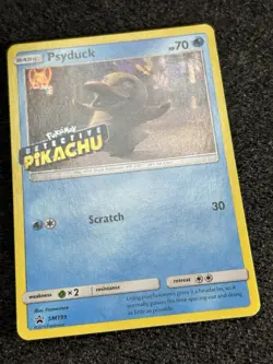 Stamped Psyduck SM199 Detective Pikachu Promo Holo Rare Pokemon Card TCG NM - Image 3