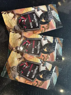 3 NEW Kung Fu Tea X How To Train Your Dragon Toothless Sealed Booster Card Pack - Image 1