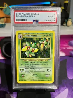 Pokemon TCG Bellossom Neo Genesis Holo Unlimited Rare Card 3/111 - Image 1