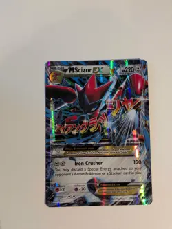 Pokemon M Scizor EX Card Mega Evolution Iron Crusher Holo 77/122 - Image 1