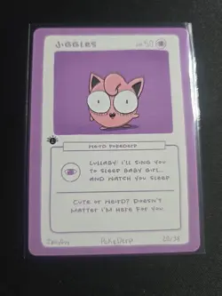 Pokederp 2 1st Edition Jiggles - Jigglypuff 20/38 Custom Derpy Card - Image 1