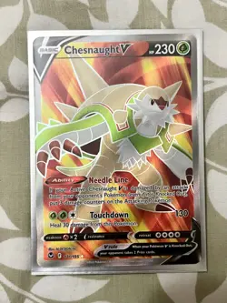 Chesnaught V 171/195 Sword & Shield Silver Tempest Ultra Rare Pokemon Card - NM - Image 1
