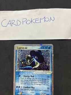 Pokemon Card Lapras Ex 99/109- EX Ruby & Sapphire-swirl-Eng-holo-Exc! - Image 2