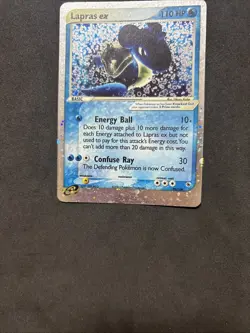 Pokemon Card Lapras Ex 99/109- EX Ruby & Sapphire-swirl-Eng-holo-Exc! - Image 3